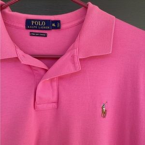Ralph Lauren polo crafted from Pima cotton features multicolored signature pony.